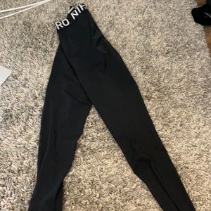 Nike pro legging with mesh on the leg